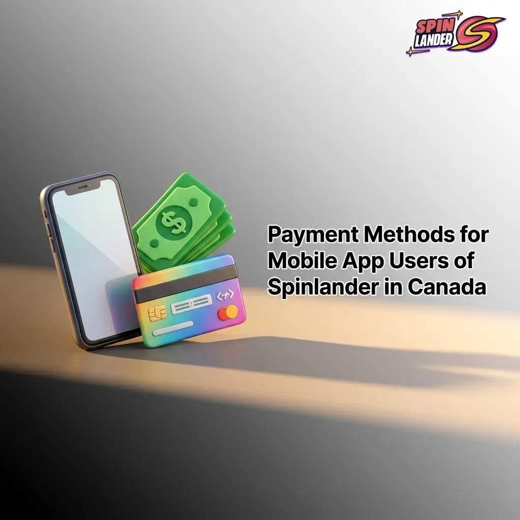 Spinlander Canada payment methods including Interac, Visa, Skrill, Neteller, crypto, and more for mobile app users