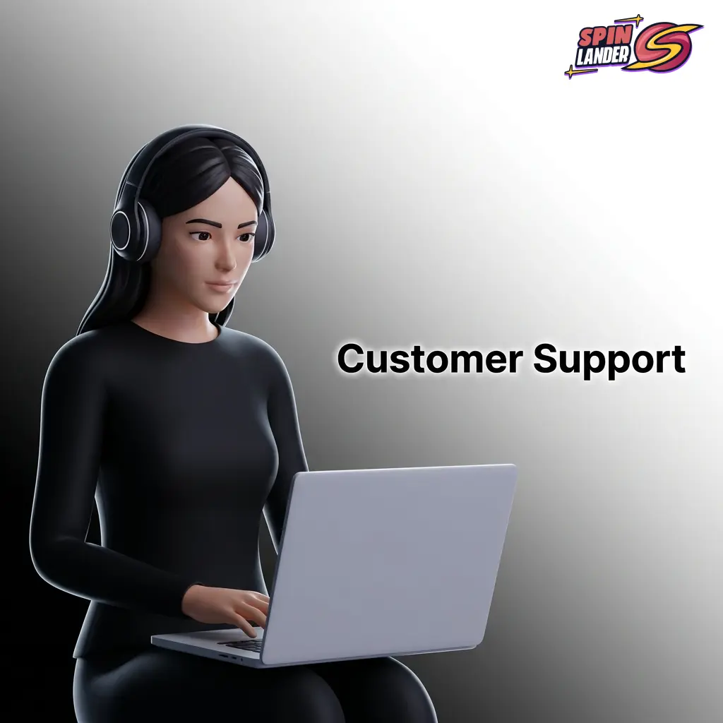 Spinlander customer support channels including 24/7 live chat, email support, and FAQ help centre for Canadian players