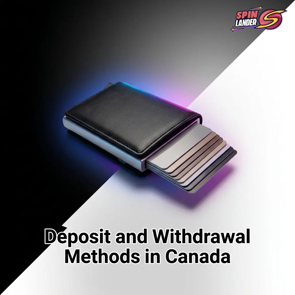 Canadian players' deposit and withdrawal methods at Spinlander including Interac, Visa, Skrill, Neteller, and crypto options