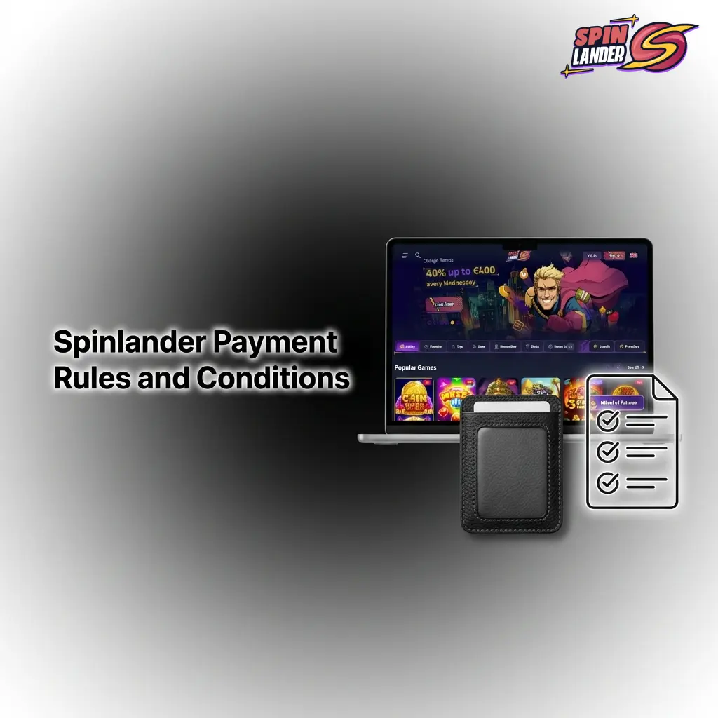 Spinlander payment rules covering KYC verification, bonus wagering, withdrawal limits, and currency conversion for Canadian players