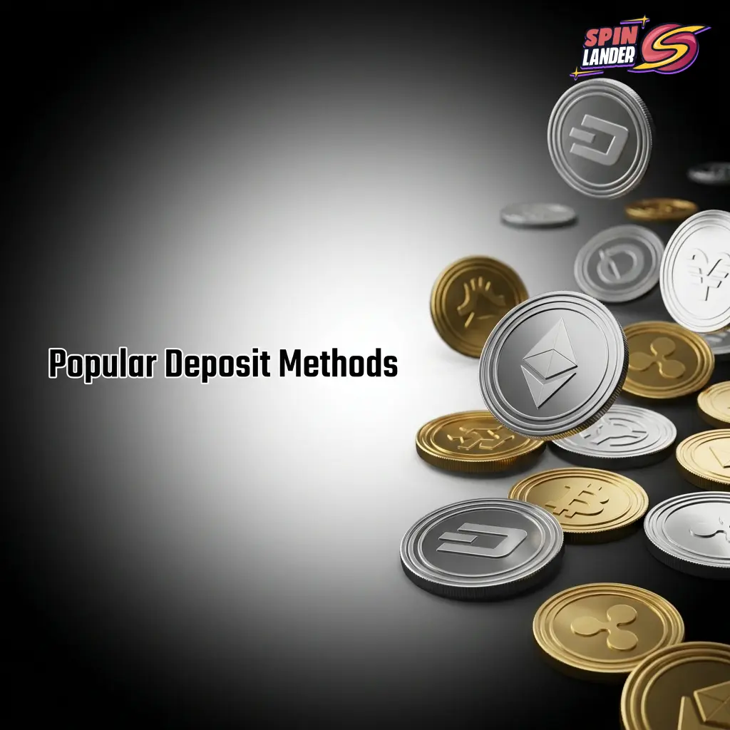 Spinlander casino deposit methods including Interac, Visa, Neteller, Skrill, NeoSurf, Crypto, MyFinity, BinancePay, and JetonBank